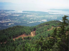 Nanaimo as seen from Mount Benson.