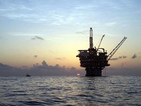 An undated file photo of an offshore oil platform located in the Gulf of Mexico.