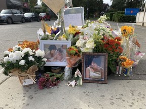 A woman was struck by a vehicle and killed in Point Grey, Vancouver on Sept. 28, 2020. A makeshift memorial has been set up near the tragic scene. [PNG Merlin Archive] ORG XMIT: POS2010081607022116 [PNG Merlin Archive]