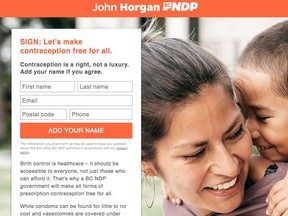 The New Democrats have launched a wave of petition-style ads encouraging people to sign and give their email addresses and phone numbers to the party.
