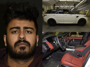 VANCOUVER, B.C.: OCT. 29, 2020 — Hirdeypal Batth, a 24-year-old Langley resident (pictured), was charged Oct. 22, 2020 with sexual assault and forcible confinement in connection to an assault that took place Aug. 26, 2020. Pictured is the 2020 white Land Rover he was driving, with distinctive red and black leather interiors.