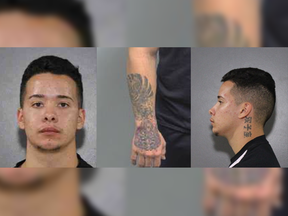 This is a mugshot of Dyllan Petrin, 19, a suspect in the July 2020 homicide of Cody Alexander Sleigh, 31, in Winnipeg, Manitoba. A country-wide warrant was issued for Petrin on Oct. 1, 2020. He is believed to be in the B.C. south central area.