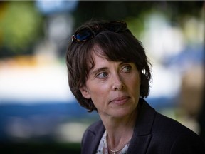 CP-Web. Green Party Leader Sonia Furstenau pauses while responding to questions during a campaign stop in Squamish, B.C., on Tuesday, September 29, 2020. A provincial election will be held in British Columbia on October 24.