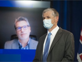 B.C. Liberal leader Andrew Wilkinson at an announcement in Vancouver on Oct. 1, 2020.