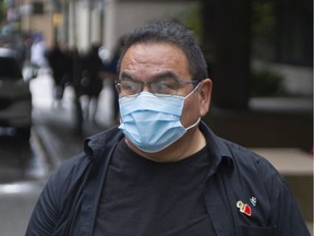 Phillip Tallio outside the B.C. law courts in Vancouver on Tuesday.