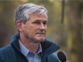 FILE PHOTO - B.C. Liberal Leader Andrew Wilkinson campaigns in Delta on Wednesday.