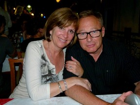 FILE PHOTO: Former Global news anchor Deb Hope with her husband Roger.