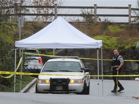 Police on scene as homicide detectives have been called in to investigate after several people were reportedly stabbed in the 22800 block of Nelson Court in Maple Ridge, on October 29, 2020.