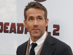 Actor Ryan Reynolds poses on the red carpet during the premiere of "Deadpool 2" in Manhattan, N.Y., May 14, 2018.
