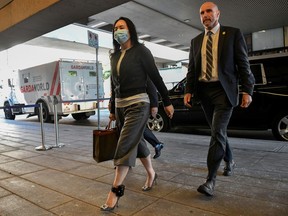 Huawei Technologies Chief Financial Officer Meng Wanzhou returns to court following a lunch break in Vancouver earlier this week.
