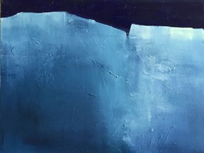 Transparent Wall, an iceberg painting from the Ice 2020 series by artist Niina Chebry.