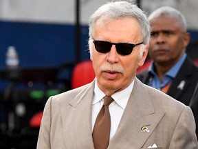 Stan Kroenke, owner of the Los Angeles Rams walks on to the field for the game against the Baltimore Ravens at Los Angeles Memorial Coliseum on November 25, 2019 in Los Angeles, California.