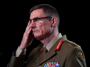 Chief of the Australian Defence Force General Angus Campbell delivers the findings from the Inspector-General of the Australian Defence Force Afghanistan Inquiry on Nov. 19, 2020 in Canberra, Australia.