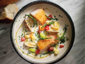 Manila Clam Chowder with Smoked Sablefish from Hawksworth The Cookbook.