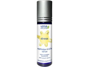 Lotus Aroma Stress Essential Oil Blend Roll-On.
