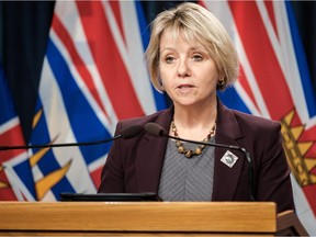 Dr. Bonnie Henry during a COVID-19 briefing.