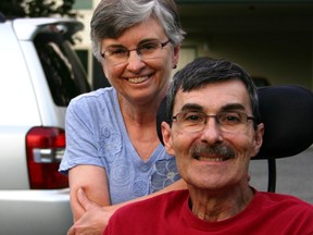 Dave Jeffery, pictured with his wife Susan, was diagnosed with ALS in Oct. 2014. Since then, he has relied on the ALS Society of BC's equipment loan program.