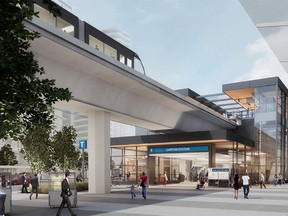 Artist's rendering of the proposed design for the future Capstan Station along the Canada Line in Richmond.