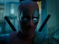 A movie still of Deadpool.