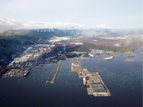 Douglas Channel, the proposed termination point for an oil pipeline in the Enbridge Northern Gateway Project, is pictured in an aerial view in Kitimat, B.C.