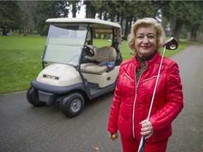 Renate Mueller at the Shaugnessey Golf Club in Vancouver on Thursday. Mueller is attempting to raise $200,000 for the Adopt-A-School program.