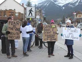 An anti-mask protest demonstration took place in Canmore, Alberta, outside the Civic Centre on Nov. 29. Many of the protestors who travelled from Calgary were met with hostilely from Canmore residents who objected.