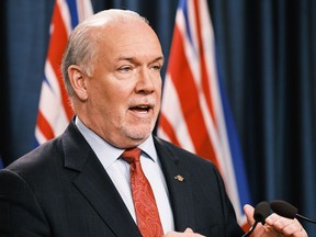 Premier John Horgan says his government isn't in a legal position to prevent people from travelling to British Columbia during the COVID-19 pandemic.
