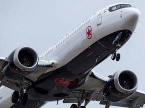 An Air Canada Boeing 737 Max 8 aircraft in 2019. Air Canada and WestJet are flying people to Hawaii to vacation quarantine-free.