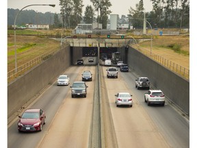 The George Massey tunnel.