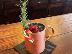At The Liberty Distillery on Granville Island, the Yule Mule is a festive update on the classic ginger-beer-topped cocktail, with a base of barrel-aged Endeavour Old Tom gin.