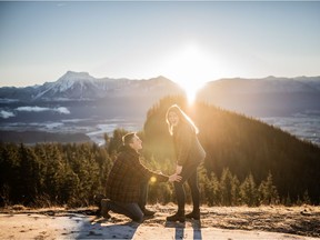 Johan Dekker proposed to Mallie Moore atop Mount Woodside on Dec. 12, 2020. Photographer Emily Peter happened to be in the area and captured the moment.