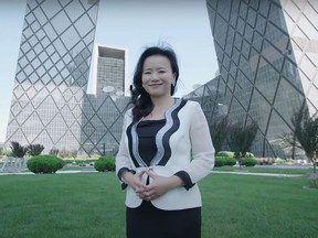 This undated frame from video shows Australian journalist Cheng Lei, who has been detained in China since mid-August.