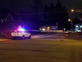 The Integrated Homicide Investigation Team was called to a second homicide in 24 hours on Dec. 28, 2020. A man was shot and killed Monday evening, Dec. 28, 2020 around 7:30 p.m. near 148A Street and 110th Avenue, pictured.