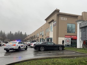 A police incident is unfolding at a Port Coquitlam gym on Monday morning.