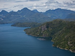 Nootka Sound is pictured from an airplane near Gold River, B.C. on July 11, 2017.