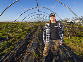 Nicol Watson at the Tsawwassen First Nation Farm School. A former student, Watson now has a small farm plot where she grows vegetables for her community.