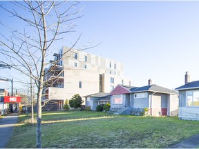 Some of the properties involved in a land assembly on West 41st Ave. near Alberta St. in Vancouver, which are the subject of a lawsuit by investor Tong Zhang that alleges deceit and fraud. (Photo credit: Francis Georgian / Postmedia)