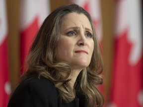 Deputy Prime Minister and Minister of Finance Chrystia Freeland.