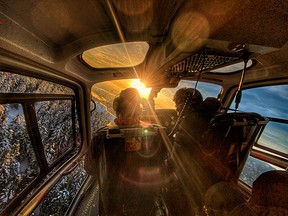 North Shore Rescuers are pictured flying reconnaissance during their record-breaking 145th call of the year, on Dec. 23, 2020.