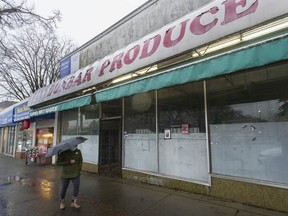 A Dunbar Produce brimming with vegetable stalls is no more on Dunbar Street on Vancouver’s west side.