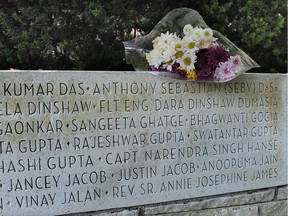 File photo of the Air India Memorial monument in Stanley Park.
