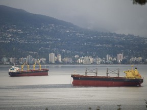 The number of ships at anchor waiting to berth at terminals in Vancouver has risen dramatically in the past decade, resulting in a spillover of anchorage to the Southern Gulf Islands and along the east coast of Vancouver Island.