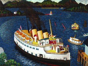 "Steamer Arriving at Nanaimo" by E.J. Hughes sold for $841,250 at auction Wednesday, Dec. 2, 2020.