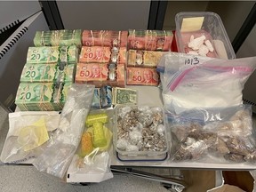 During the bust, investigators also seized about $100,000 in Canadian cash, a large amount of what's suspected to be packaged drugs, and $250,000 in luxury vehicles, including a 2018 Harley Davidson motorcycle, a 2020 GMC Denali 3500 Truck, a 2021 Lexus NX300 and a 2021 Mazda CX5.
