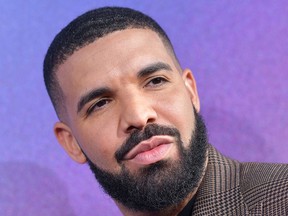 In this file photo taken on June 4, 2019, Drake attends the Los Angeles premiere of the new HBO series "Euphoria" at the Cinerama Dome Theatre in Hollywood. (FILES) In this file photo taken on June 04, 2019, Executive Producer US rapper Drake attends the Los Angeles premiere of the new HBO series "Euphoria" at the Cinerama Dome Theatre in Hollywood. - As the 2010s winds to a close streaming titan Spotify announced on December 3, 2019, that poppy rap sensation Drake is the most globally streamed artist of the decade with more than 28 billion streams. (Photo by Chris Delmas / AFP) (Photo by CHRIS DELMAS/AFP via Getty Images)
