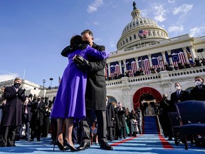 Did you miss President Joe Biden's and Vice-President Kamala Harris's inauguration day? We've rounded up video clips of the historic event for easy viewing, everything from the arrivals of former presidents, to Lady Gaga's performance of the U.S. anthem.