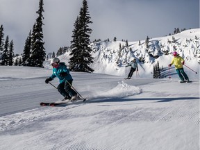 Skiers at Whistler Blackcomb.
