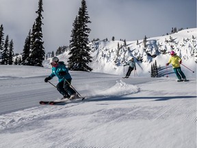 Skiers at Whistler Blackcomb