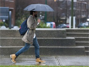 Environment Canada predicts this morning's rain to stop around noon time, then it'll be cloudy with a chance of showers.