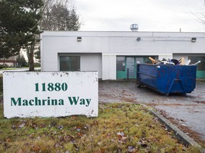 Building at 11880 Machrina Way in Richmond, B.C. that is the subject of forfeiture for illegal cannabis operation and money laundering.